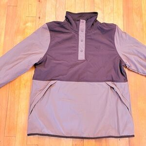 THE NORTH FACE Brown Fully Lined 1/4 Zip Sweatshirt - Women's LARGE